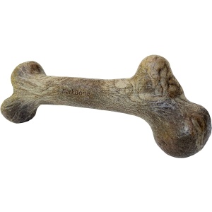 Pet Qwerks Dinosaur BarkBone - Nylon Dog Bone for Aggressive Chewers